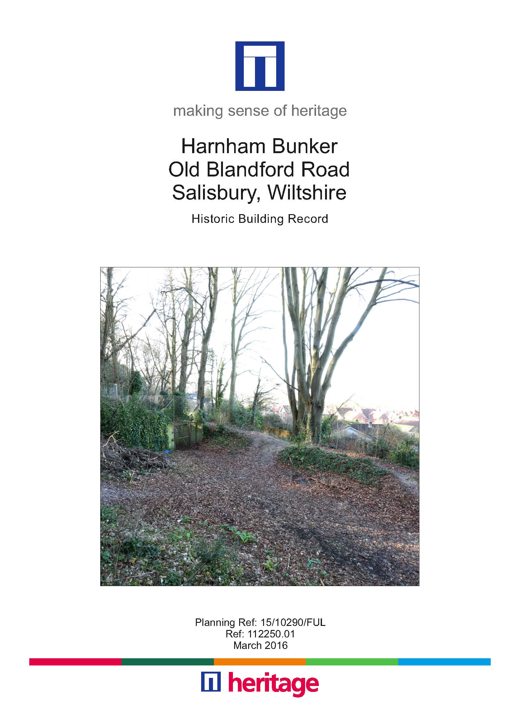 Thumbnail representing Harnham Bunker, Old Blandford Road, Salisbury. Historic Building Record.