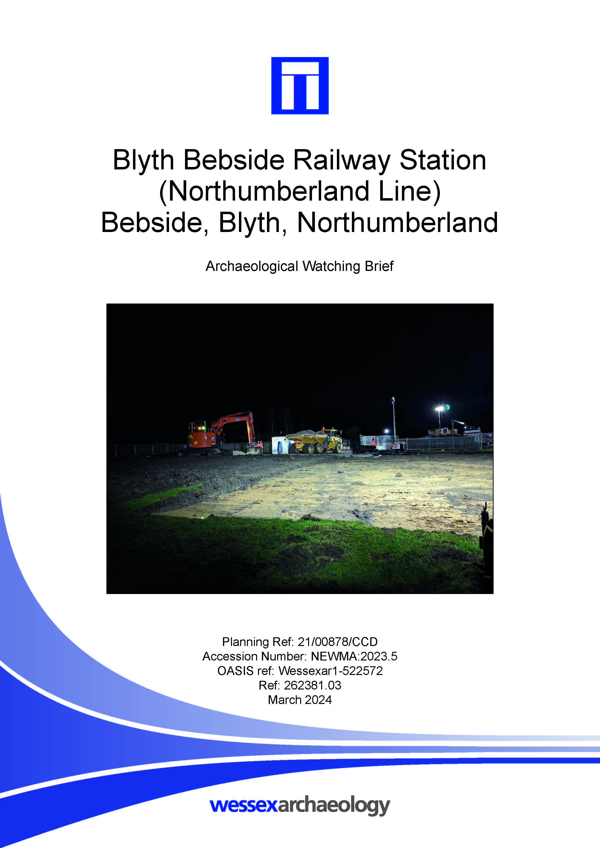 Thumbnail representing Blyth Bebside Railway Station (Northumberland Line). Archaeological Watching Brief