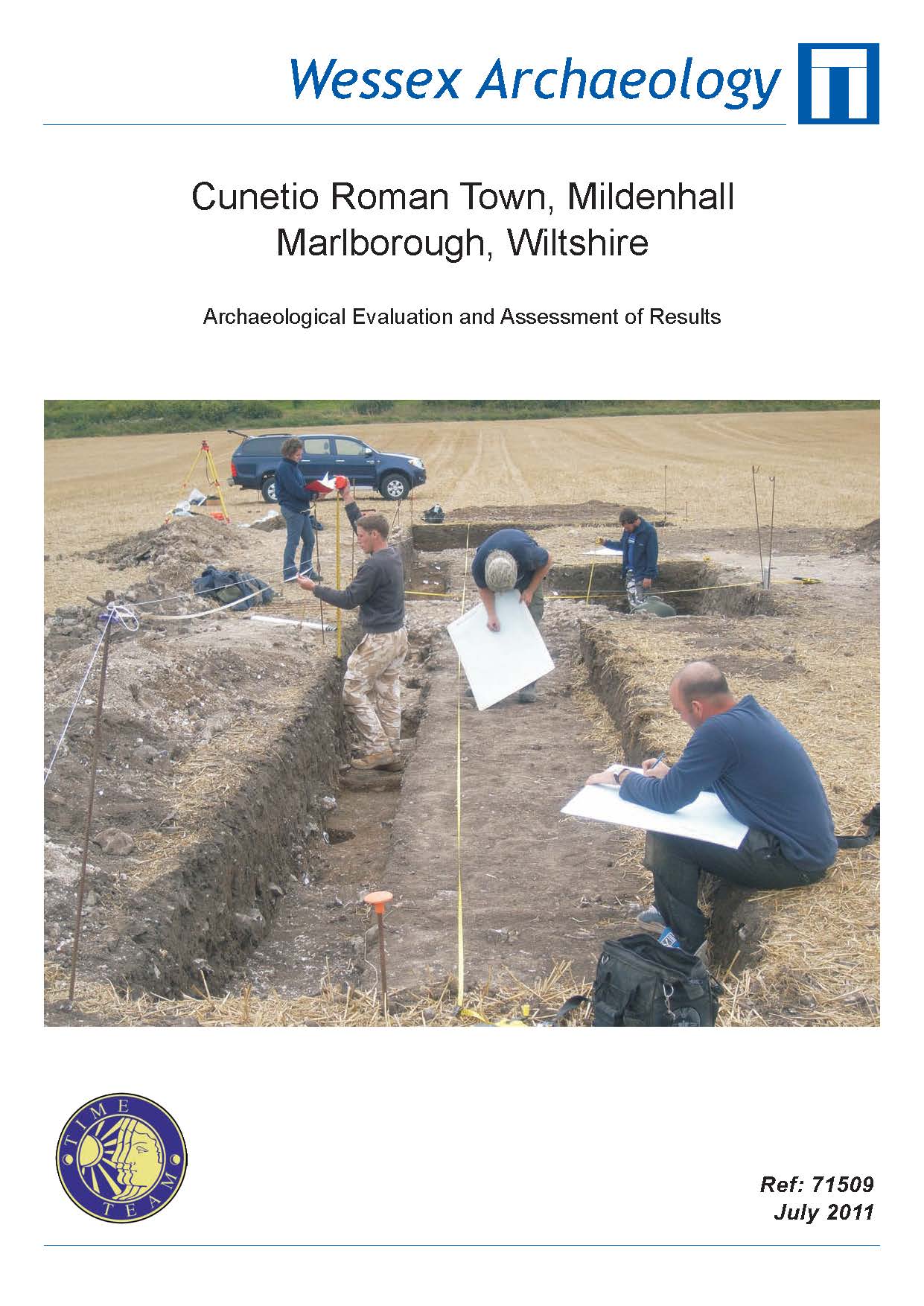 Thumbnail representing Time Team - Cunetio Roman Town, Mildenhall, Marlborough, Wiltshire - Archaeological Evaluation and Assessment of Results