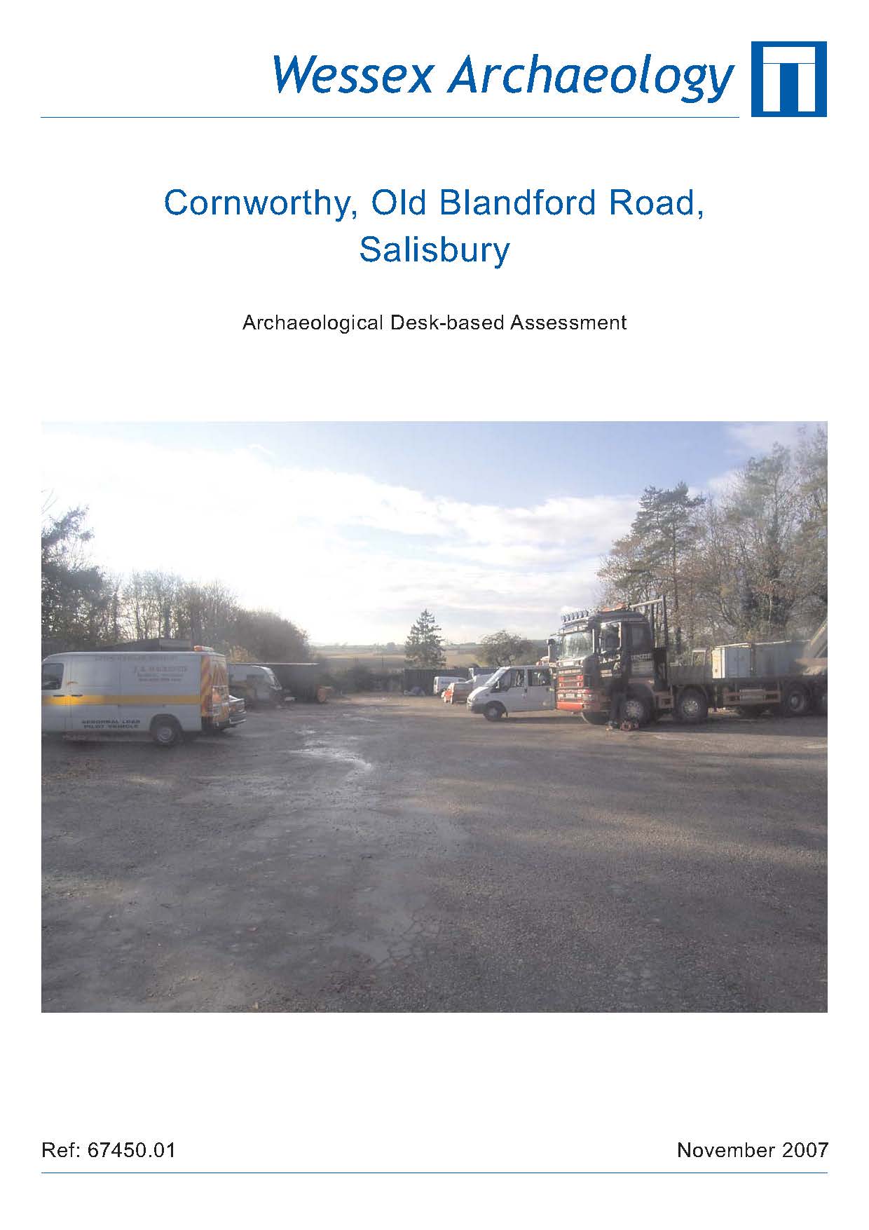 Thumbnail representing Cornworthy, Old Blandford Road, Salisbury - Archaeological Desk-Based Assessment