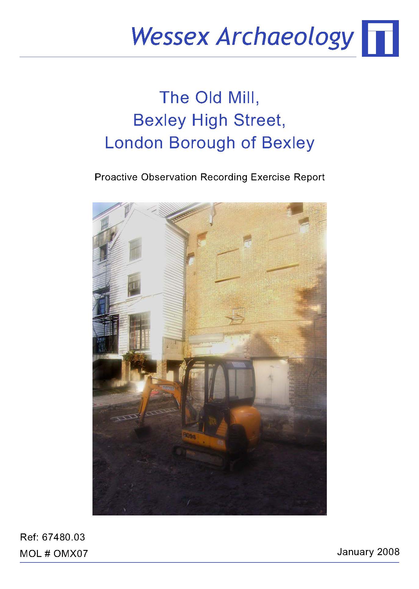 Thumbnail representing The Old Mill, Bexley High Street, London Borough of Bexley - Proactive Observation Recording Exercise Report